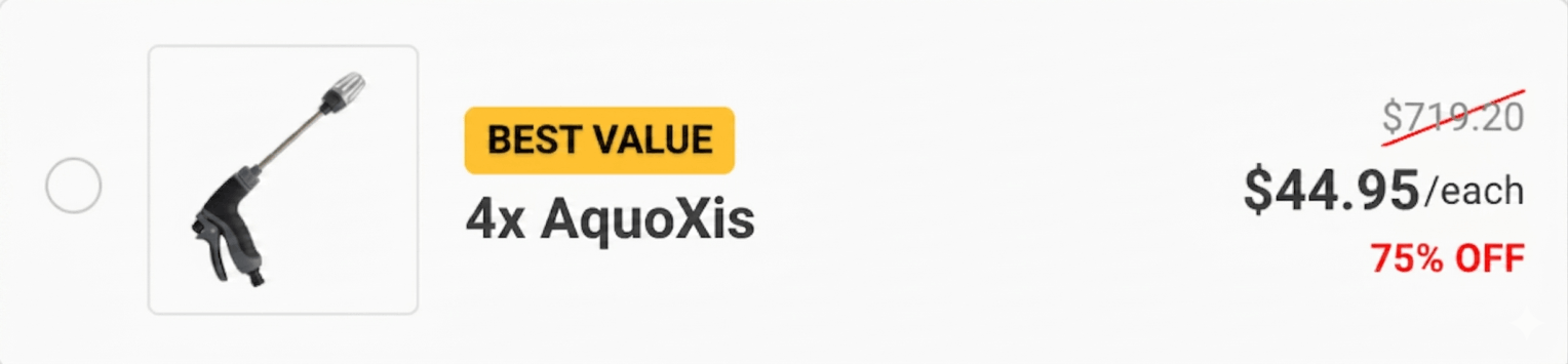 Qinux AquoXis 75% Discount For Four Packages